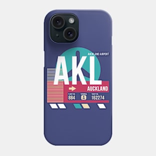 Auckland (AKL) New Zealand Airport Code Baggage Tag E Phone Case