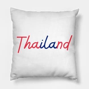 Thailand - Thai red and blue - Flag color Pillow