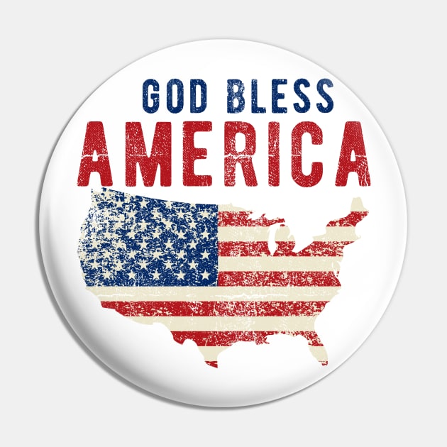 Independence Day - God Bless America 4th of July Gift Pin by DnB