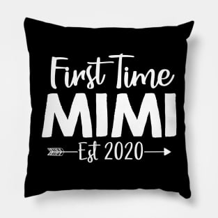 First Time Grandma Floral Tee First Time Mimi Est 2020 Pillow