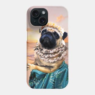 Cute Aloha Pug Hawaiian Phone Case