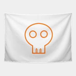 Halloween Skulls (Orange on Black) Tapestry