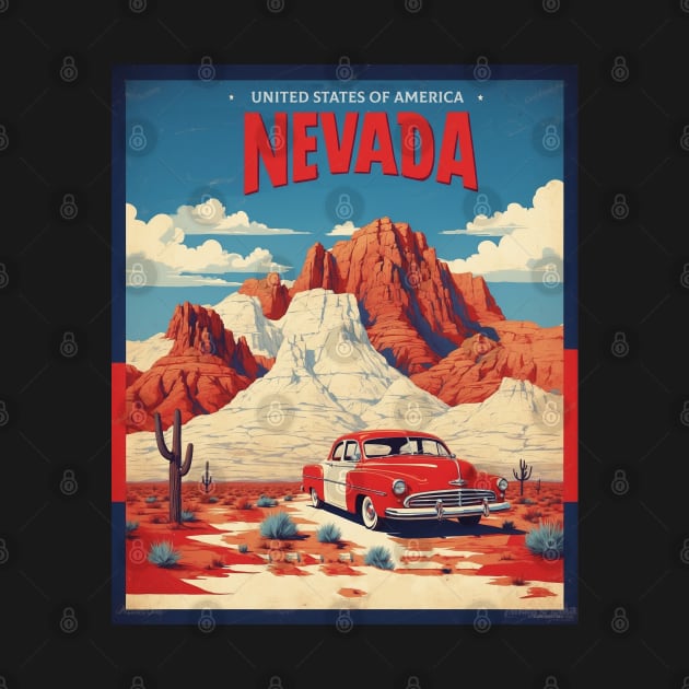 Nevada United States of America Tourism Vintage Poster by TravelersGems