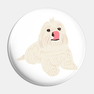 Maltipoo Tongue Out Pin