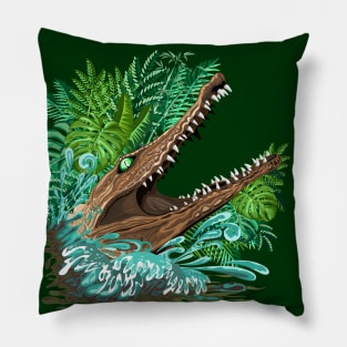 Crocodile Alligator Attack in the swamp Pillow