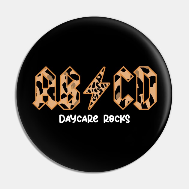 Funny Daycare Teacher ABCD Rock Daycare Rocks Pin by Vixel Art