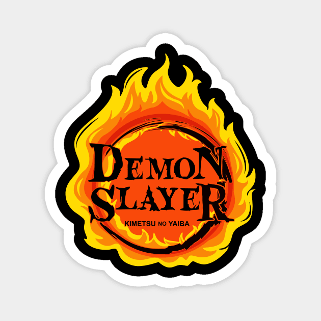 Demon Slayer Flame Logo Magnet by Vault Emporium