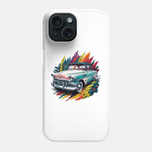 Exotic coloured Chevrolet car 50s Phone Case by Decoches
