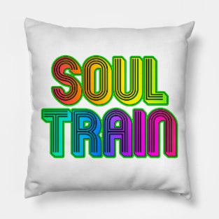 Soul Train Rainbow Neon Pillow