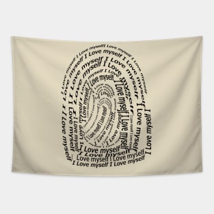 I love myself, finger  print Tapestry