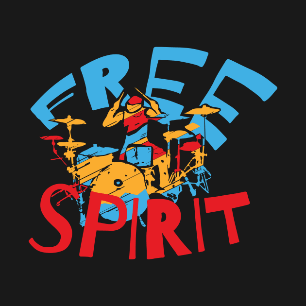 Free Spirit Drummer Modern Art by jazzworldquest
