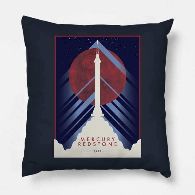 Mercury Redstone Pillow by CosmoQuestX