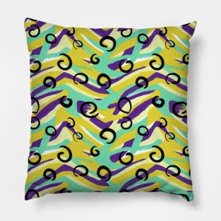 Abstract Zigzag Vibrant Pattern Pillow