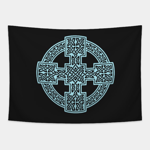 Traditional Celtic Knotwork Cross Tapestry by Dysis23A