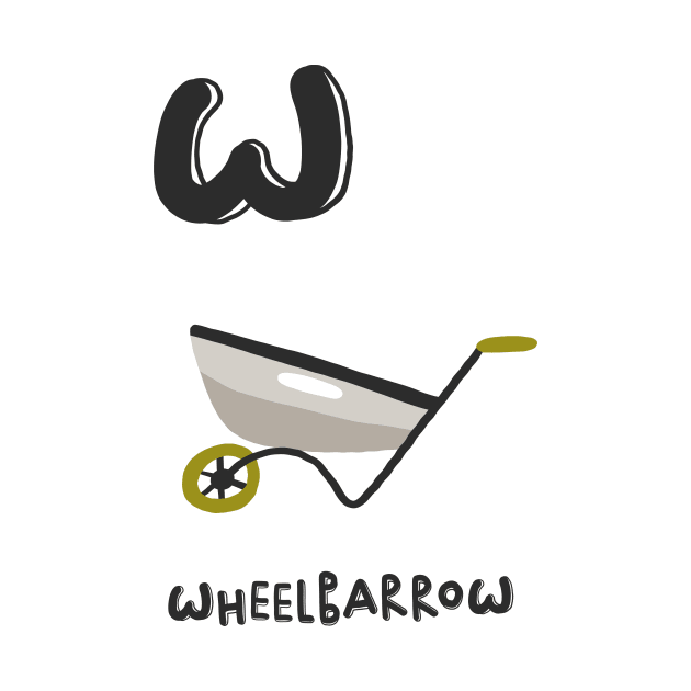 W is Wheelbarrow by JunkyDotCom