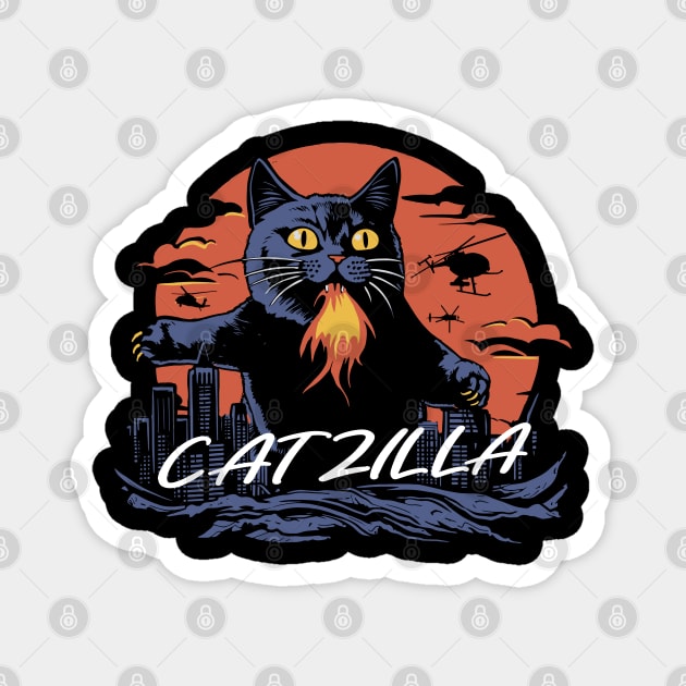 catzilla Magnet by ArtRoute02