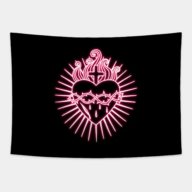 Sacred heart Tapestry by la chataigne qui vole ⭐⭐⭐⭐⭐