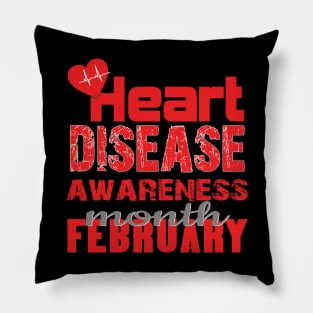 Heart disease awareness month Pillow