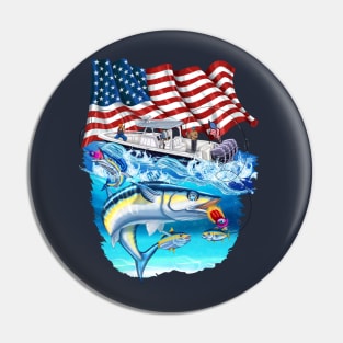 Fishermans Usa Proud America Pin