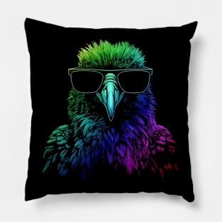 Crow Black Sunglasses Pillow