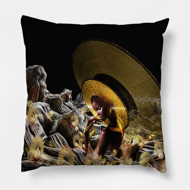 THE SPARK OF LIFE Pillow by gabor_paszti