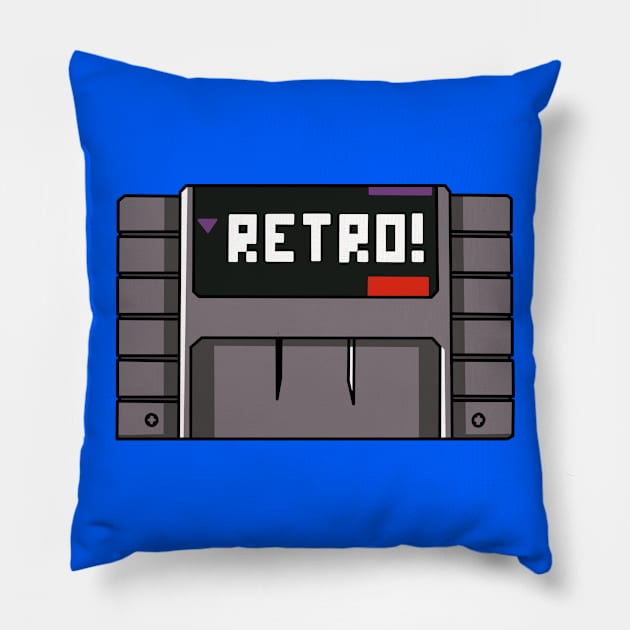 Retro Gamer Tee (16 Bit Era) Pillow by LefTEE Designs