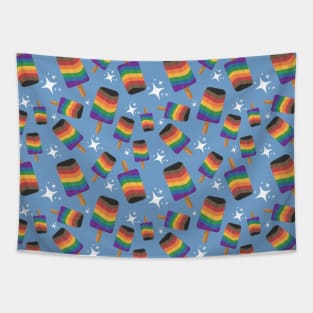 Seamless Repeating Inclusive Rainbow Pride Flag Pattern Tapestry