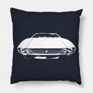 De Tomaso Mangusta 1960s Italian classic car monoblock white Pillow