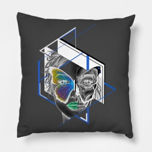 Geometric lady chaos Pillow