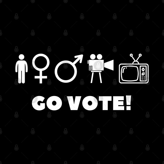 Person Woman Man Camera Tv Go Vote by JustCreativity