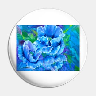 Blue Poppies Pin