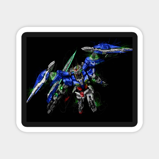 Gundam 00 raiser Magnet by Shawngkolon