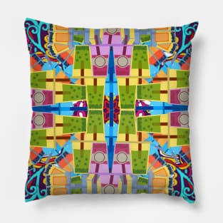 Abstract Art Inspired Bubble Tea Design Pillow