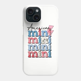 American retro Mini red white blue mama Phone Case