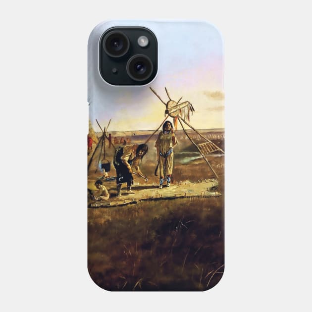 “The Silk Robe” by Charles M Russell Phone Case by PatricianneK