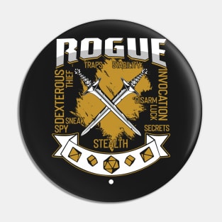 Rogue Tabletop Class Pen and Paper DnD Gift Pin