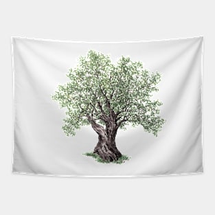 October birthday olive tree Tapestry