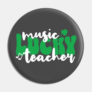 Lucky Music Teacher St. Patrick's Day Pin