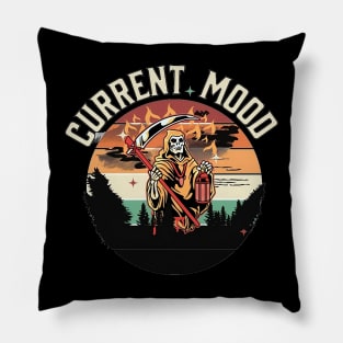 Current Mood, Funny Halloween Party,Happy Halloween Day,Funny Spooky Vibes, Funny Pumpkin Gift Pillow