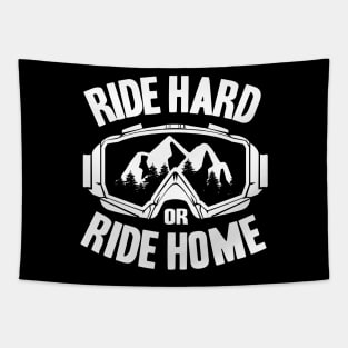 Ride Hard Or Ride Home Downhill Mountainbike MTB Tapestry