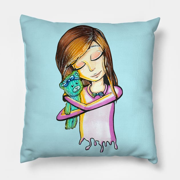 Best Friends (AQB) Pillow by MB's Workshop