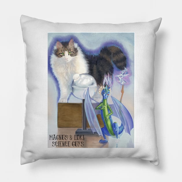 Magnus & Loki: Science Guys Pillow by slclemens