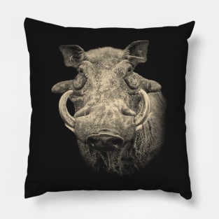 Warthog Boar Close-up Pillow