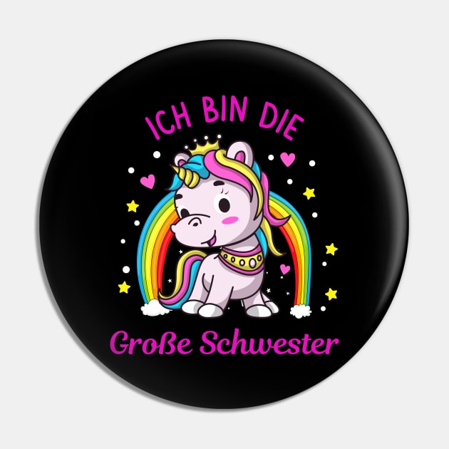 Mädchen Einhorn Große Schwester Kinder Pin by Foxxy Merch