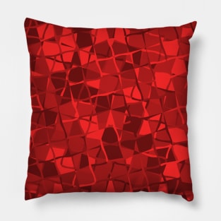 Grid Square Mosaic Pattern (Red) Pillow