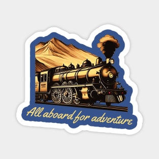 The Magic of Vintage Trains Magnet