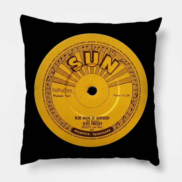 ELVIS PRESLEY- BLUE MOON OF KENTUCKY Pillow by The Jung Ones