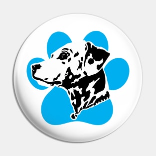 Dalmatian Blue Paw Art Pin