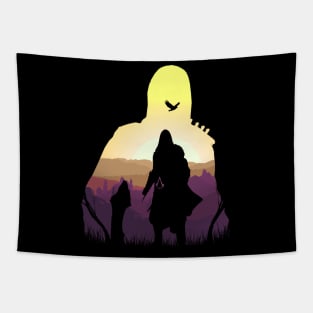 Assassin's Ezio Toscany Sunset Silhouette Tapestry