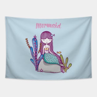 Cute Mermaid Lover Tapestry